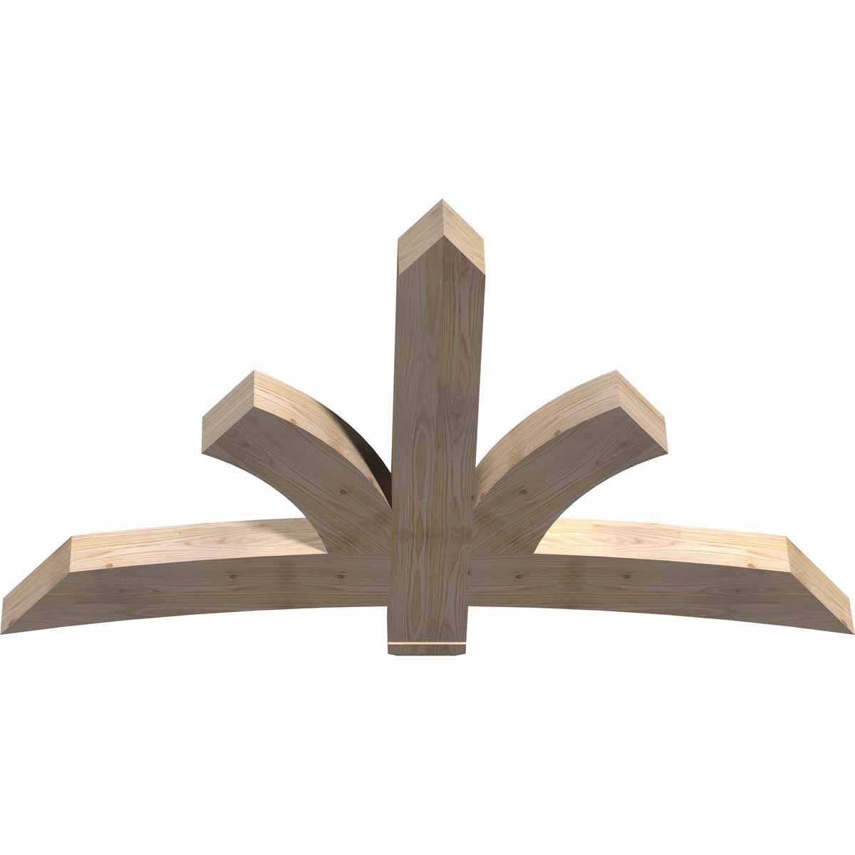 Ekena Millwork Davenport Smooth Timber Gable Bracket, Douglas Fir, 60"W x 38"H x 3 1/2"D x 5 1/2"F, 15/12 Pitch GBW060X38X0406DAV00SDF - alternate 2